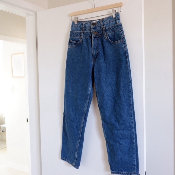 SOLD- SANDRO TROMPE L'ŒIL MOM JEANS - Picture 4 of 9